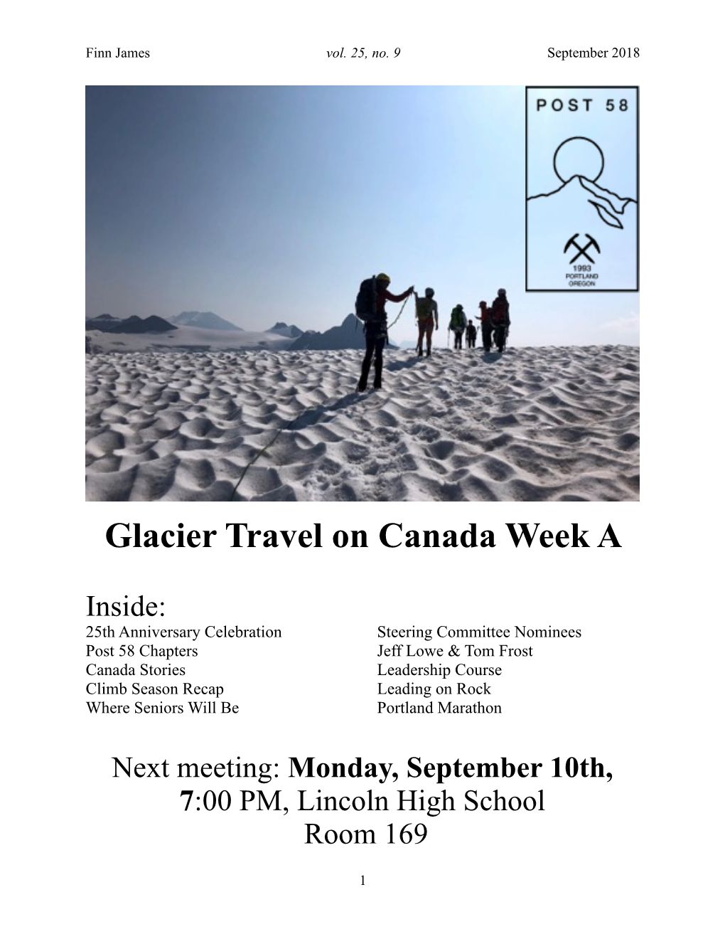 Glacier Travel on Canada Week A