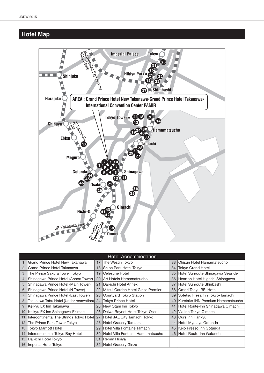 Hotel Map AREA MAP