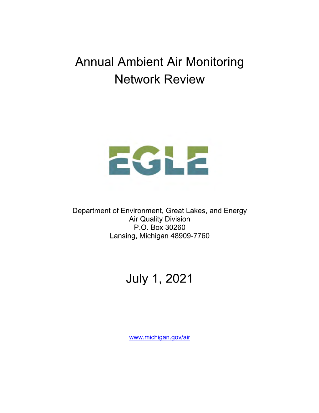 Annual Air Monitoring Network Review 2022