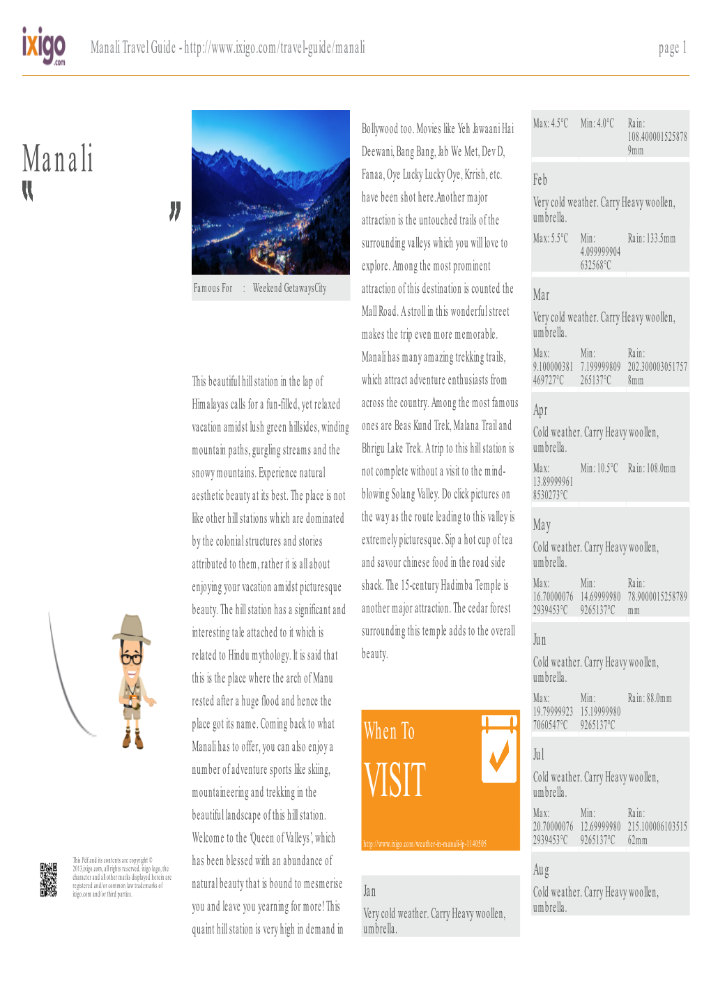 Manali Travel Guide - Page 1