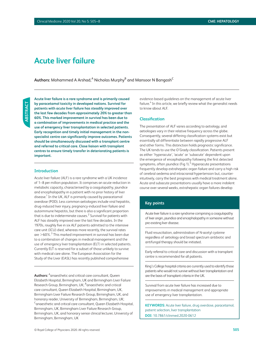 Acute Liver Failure