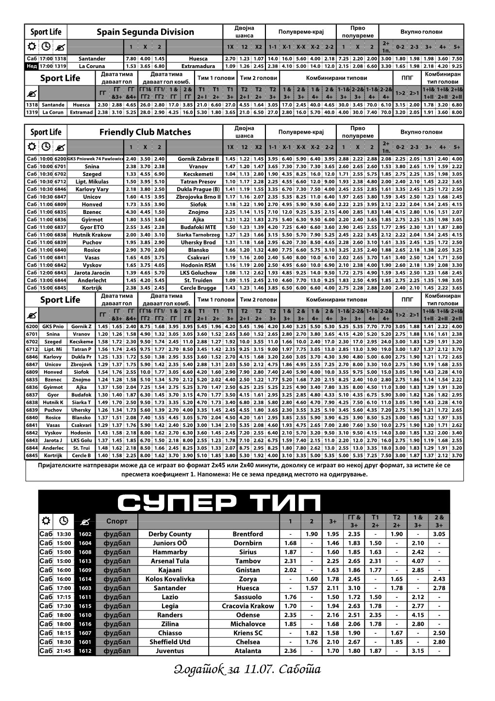Dodatok Za 11.07. Sabota