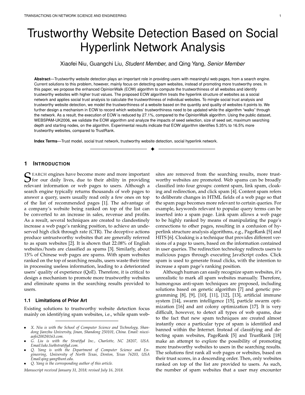 Trustworthy Website Detection Based on Social Hyperlink Network Analysis
