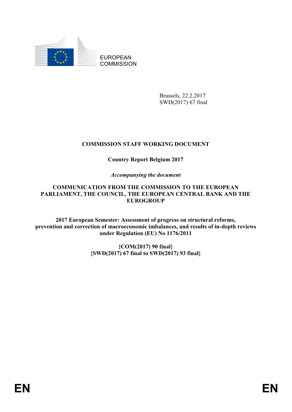 EUROPEAN COMMISSION Brussels, 22.2.2017 SWD(2017)