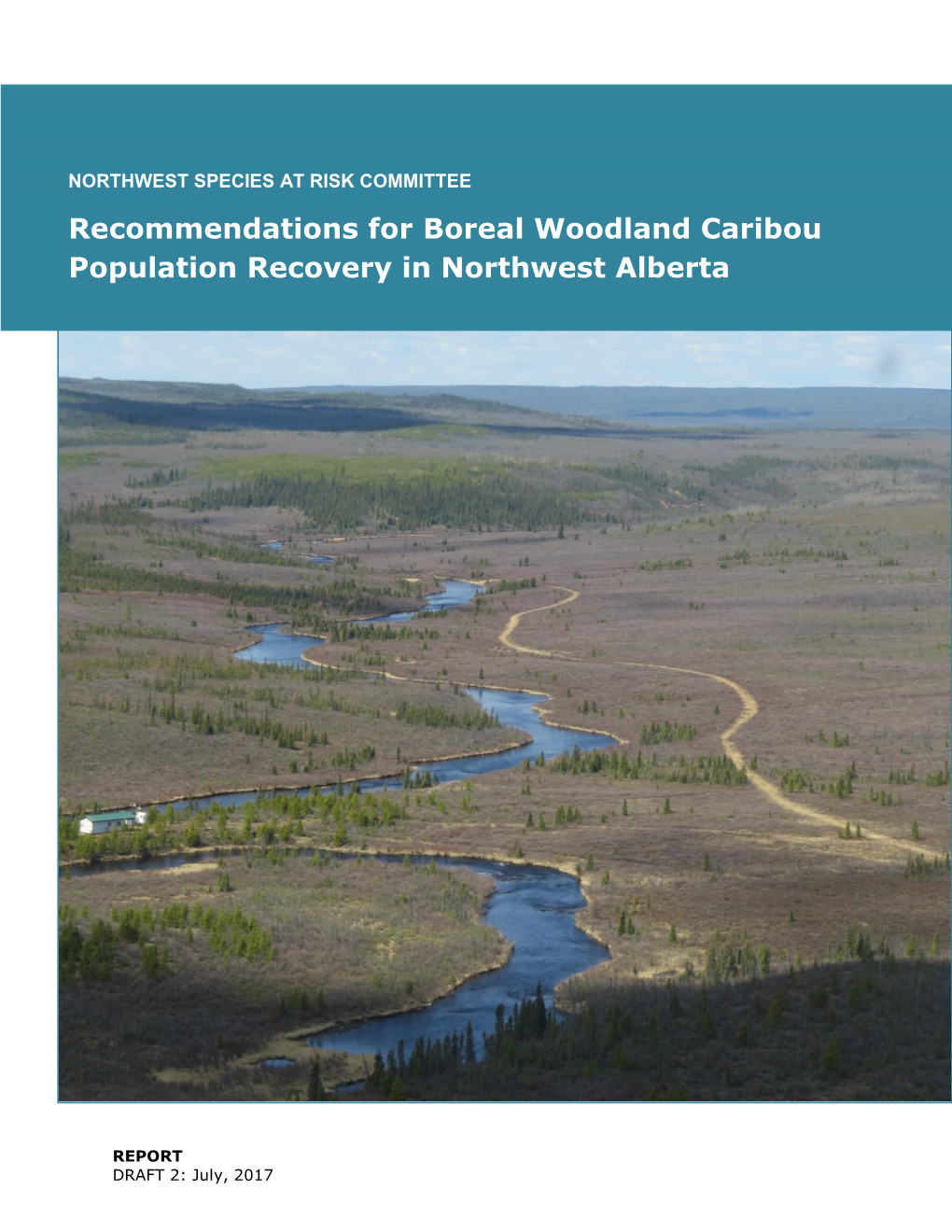 Recommendations for Boreal Woodland Caribou Population Recovery in Northwest Alberta