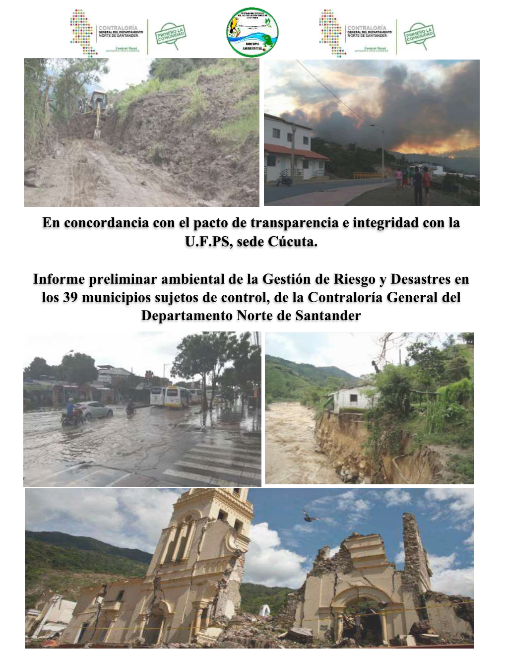 Informe Preliminar Ambiental De La Gestión De Riesgo Y Desastres En