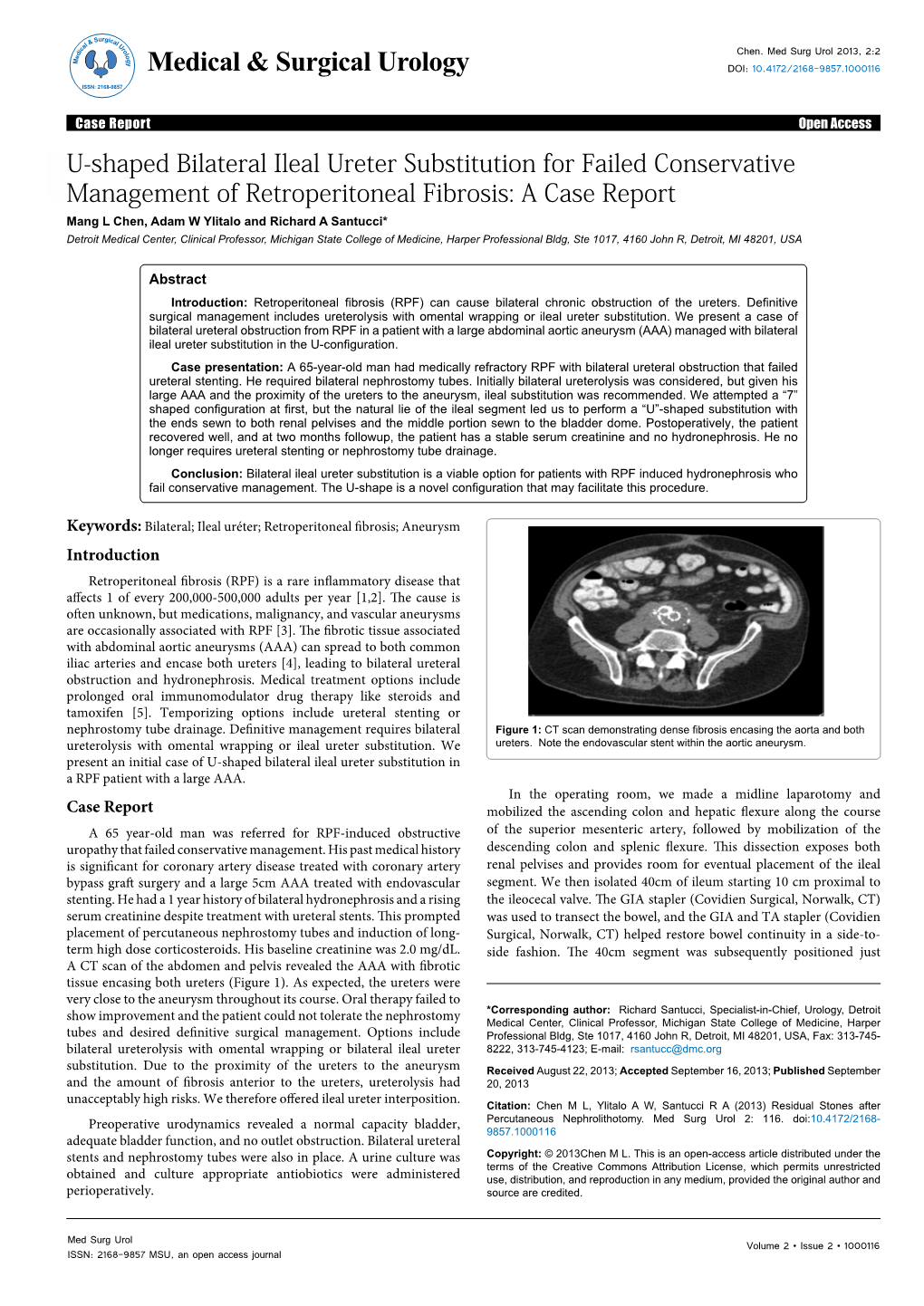 U-Shaped Bilateral Ileal Ureter Substitution for Failed Conservative