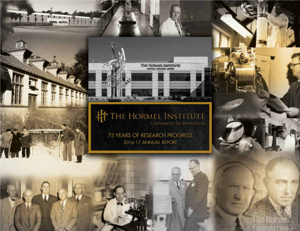 2016-2017 Hormel Institute Annual Report