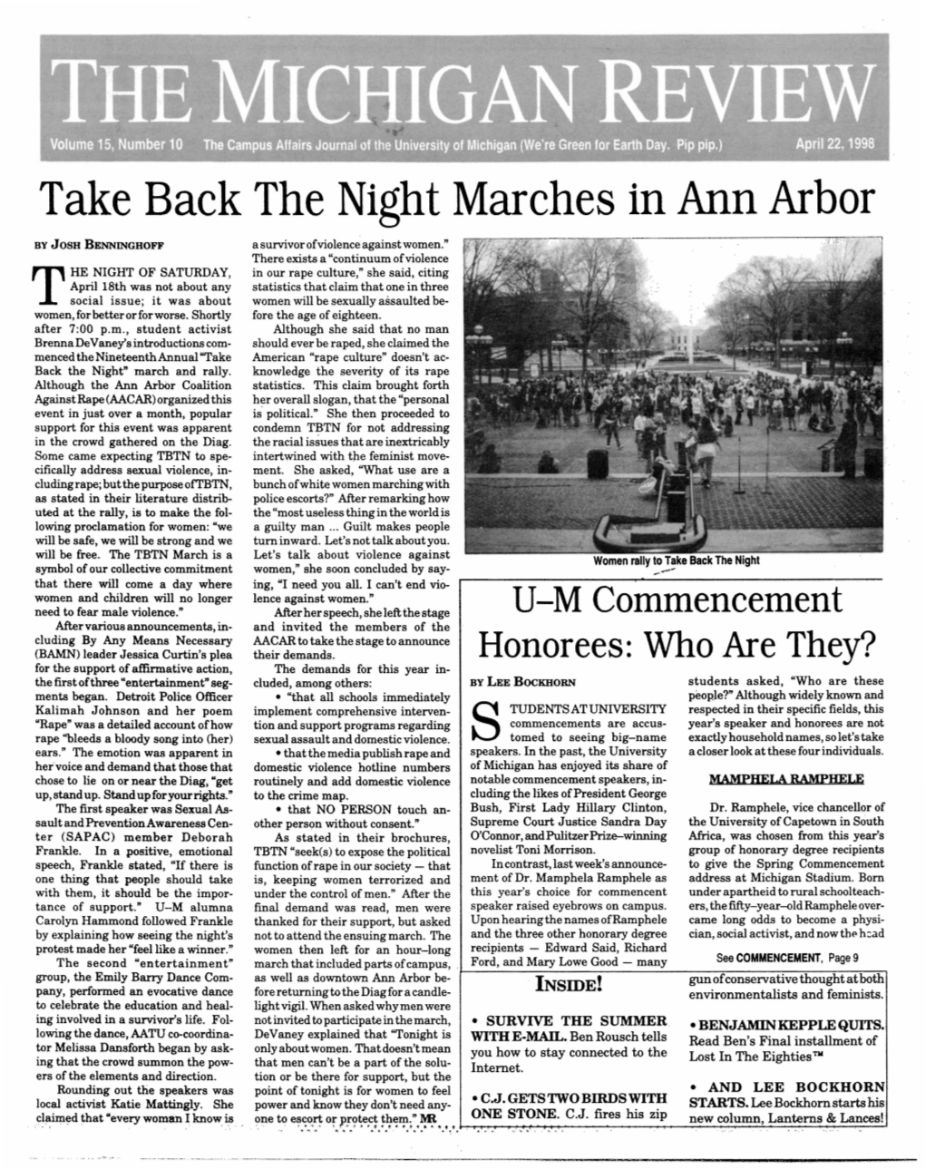 Take Back the Night Marches in Ann Arbor