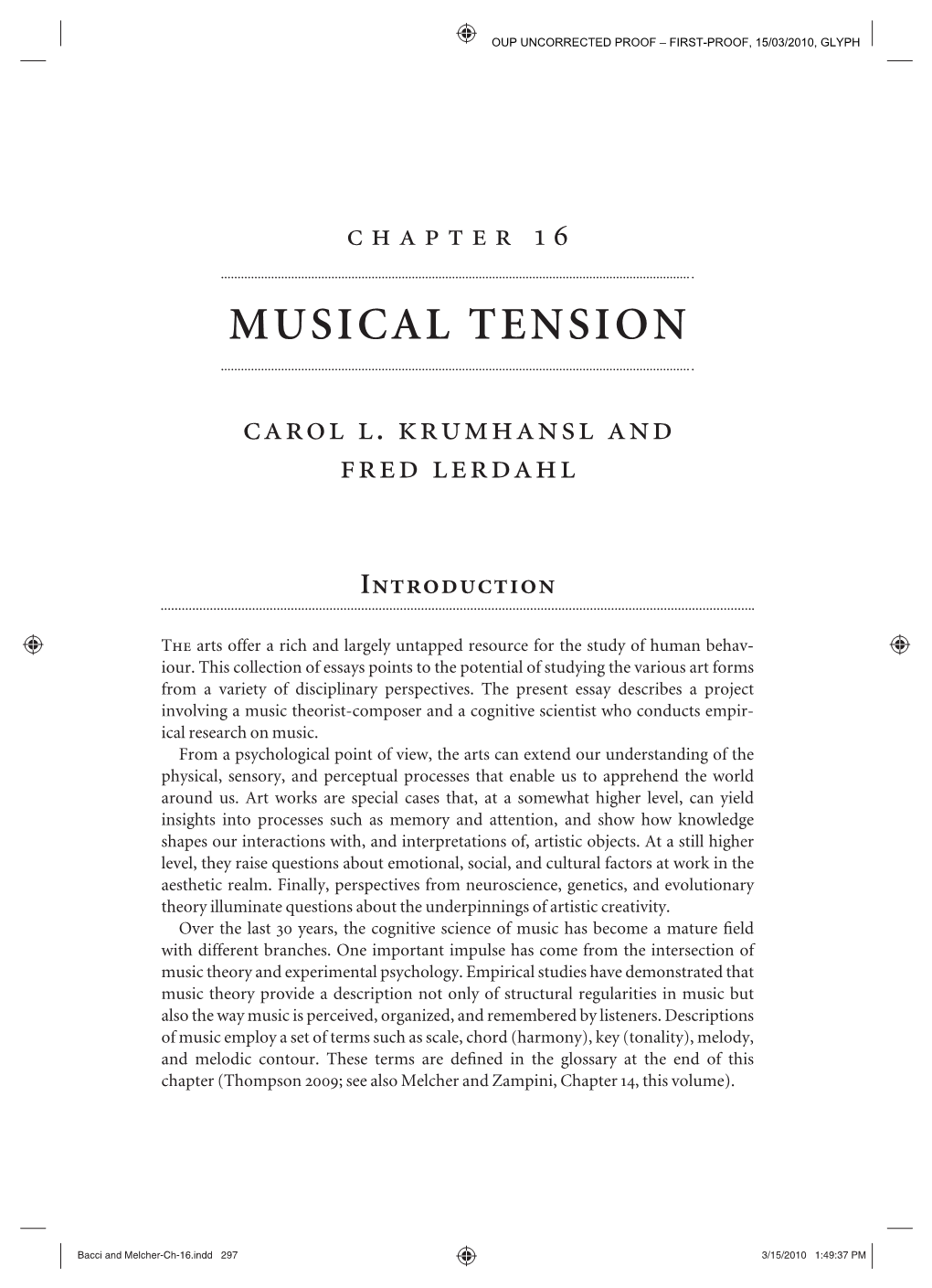 Bacci and Melcher-Ch-16.Indd 297 3/15/2010 1:49:37 PM OUP UNCORRECTED PROOF – FIRST-PROOF, 15/03/2010, GLYPH