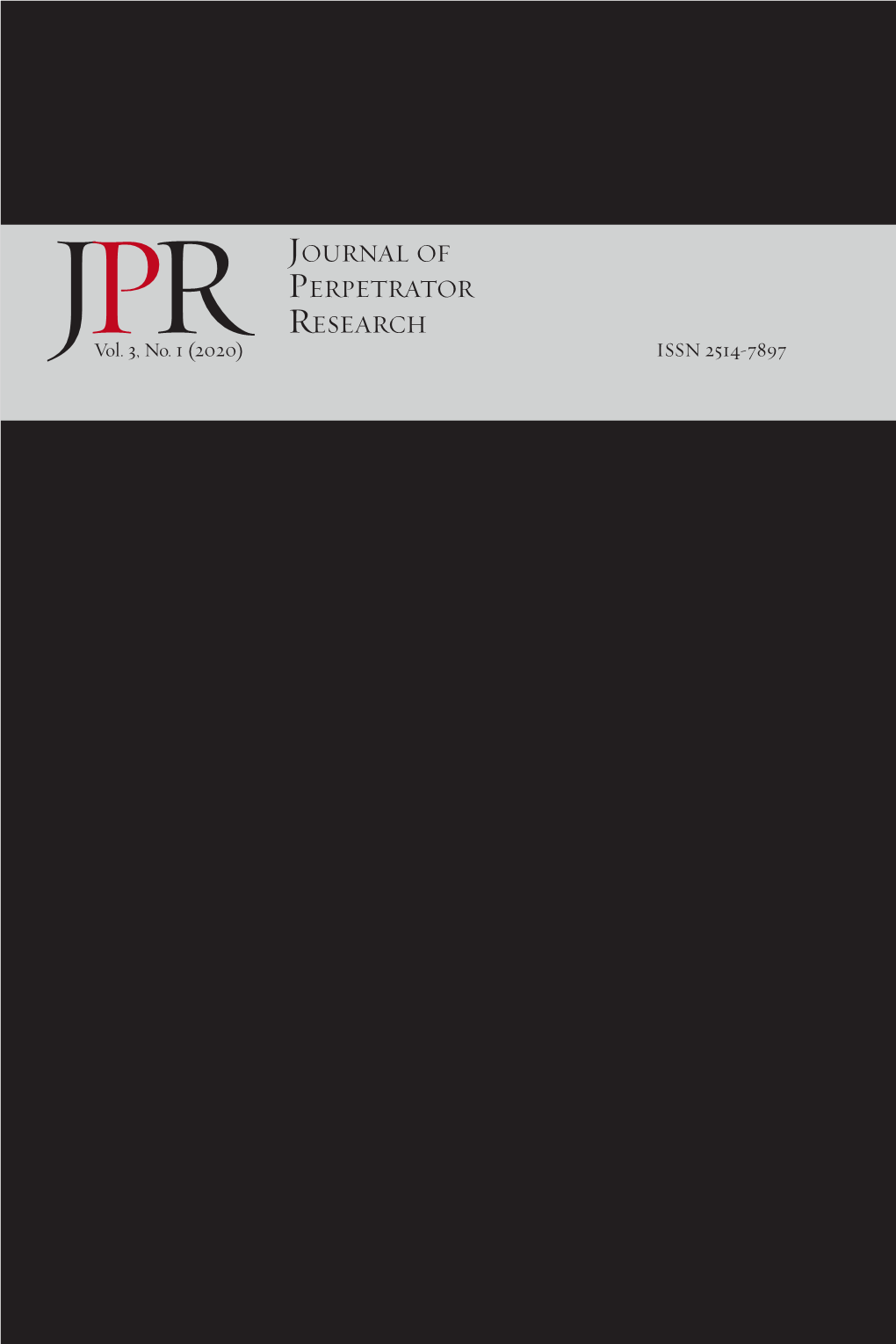 JPR Journal of Perpetrator Research