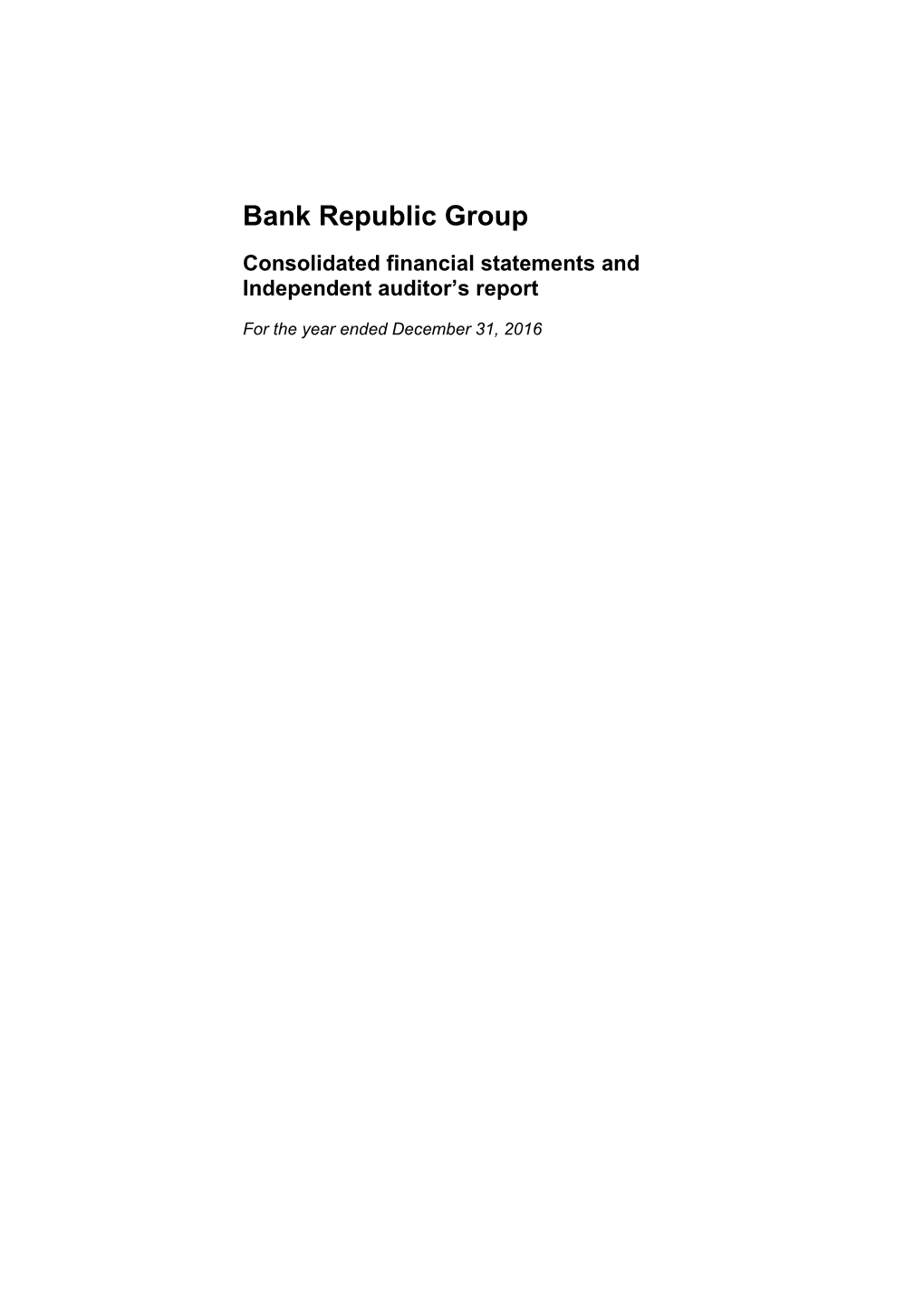 Bank Republic Group