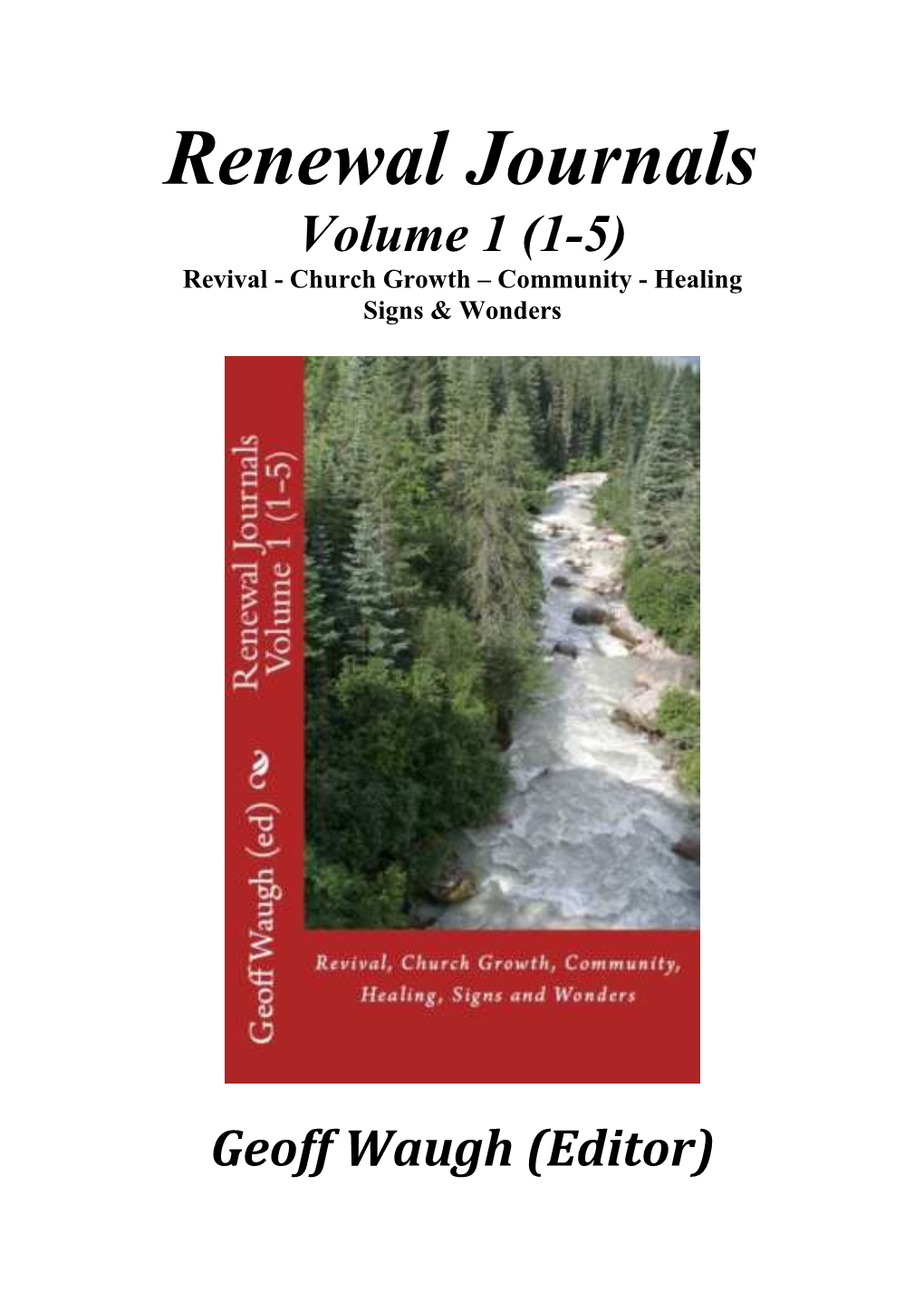 Renewal Journal Vol 1 (1-5) –