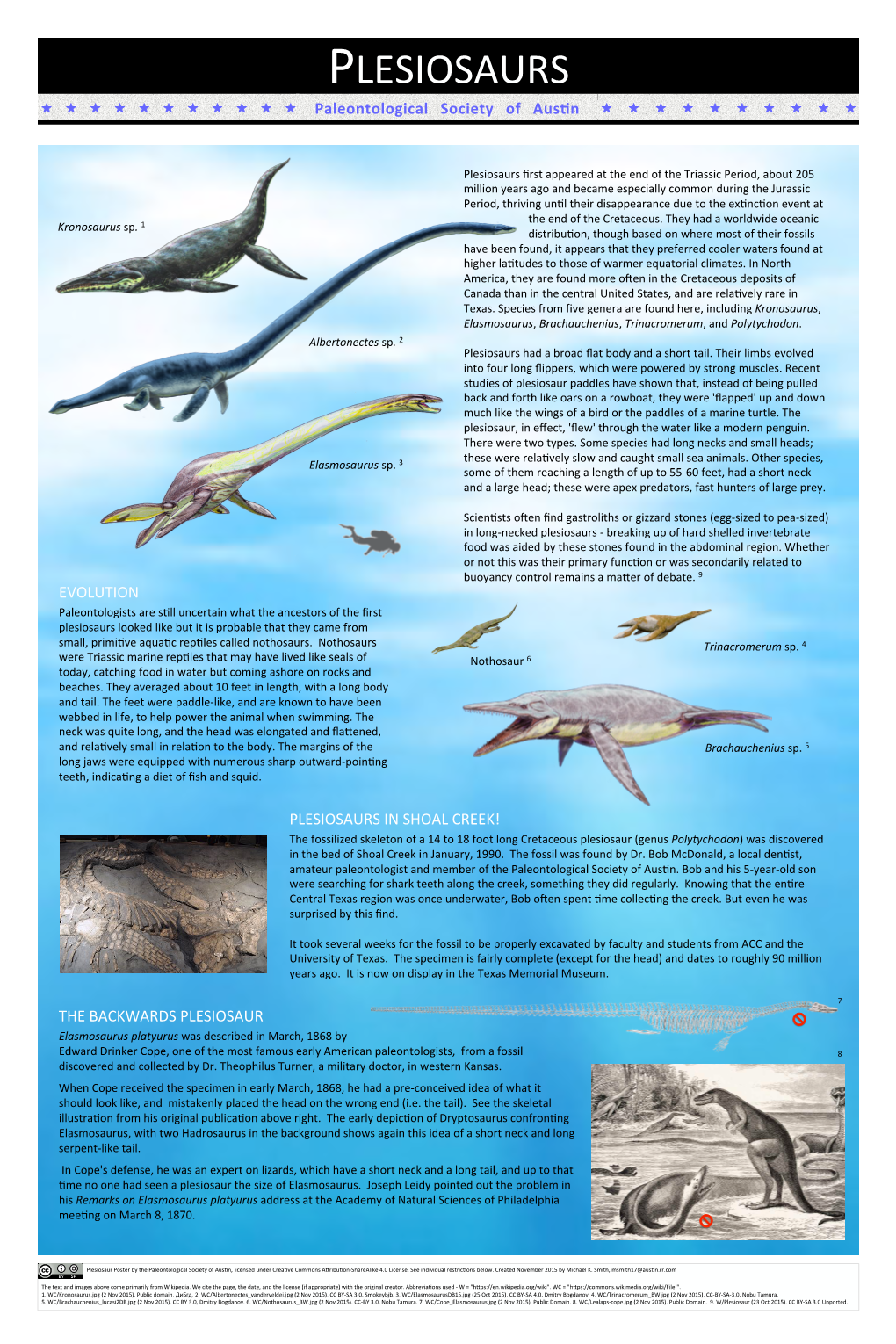 PLESIOSAURS ★ ★ ★ ★ ★ ★ ★ ★ ★ ★ ★ Paleontological Society of Aus�N ★ ★ ★ ★ ★ ★ ★ ★ ★ ★