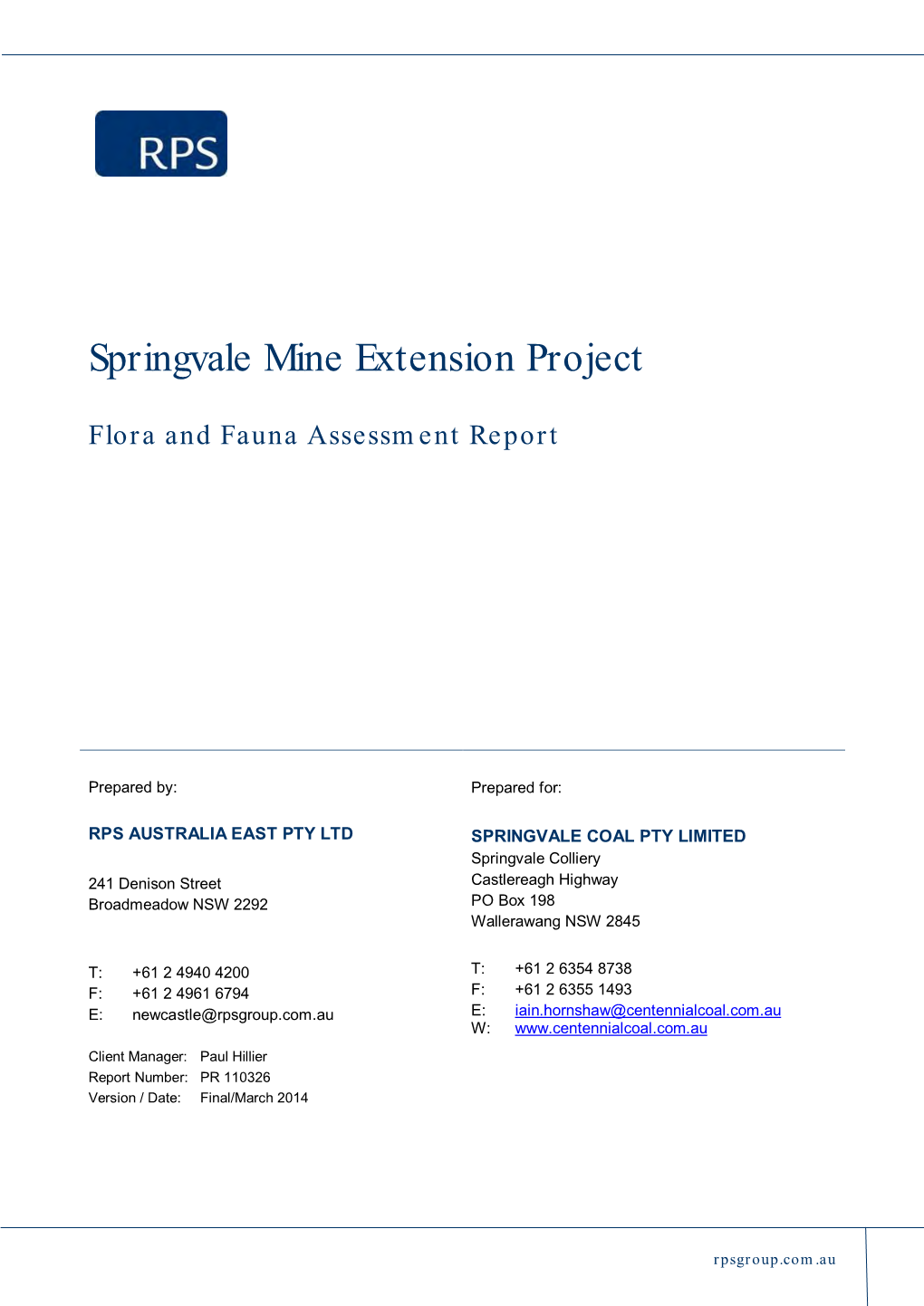 Springvale Mine Extension Project