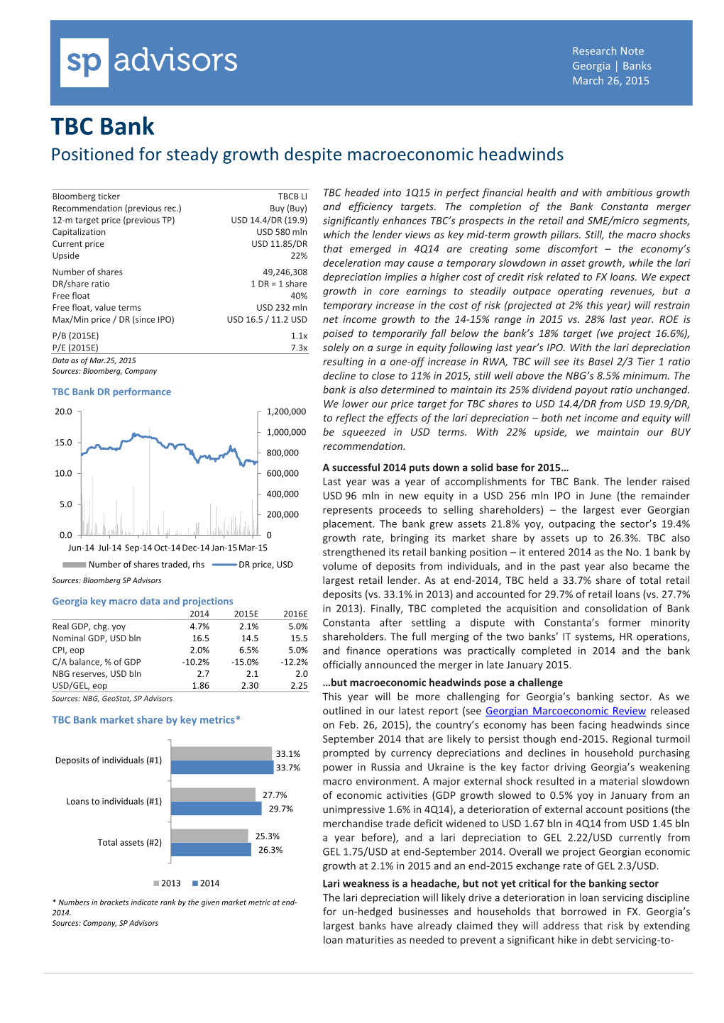 TBC Bank Positioned for Steady Growth Despite Macroeconomic Headwinds