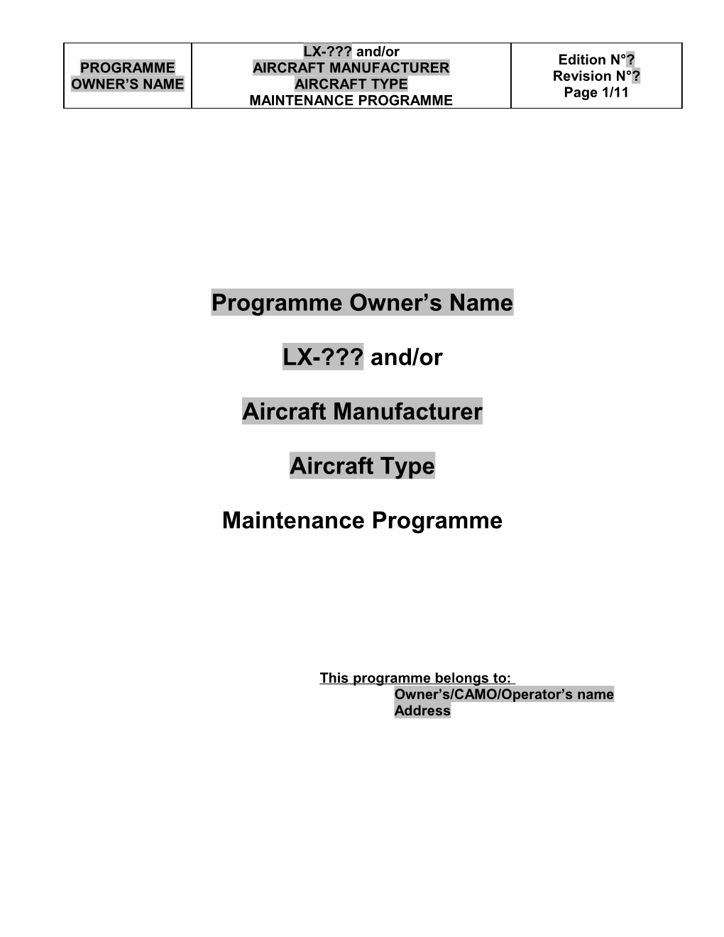 Appendix I to DAC-AIR347