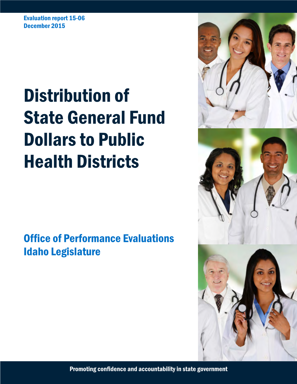 Distribution of State General Fund Dollars to Public Health Districts