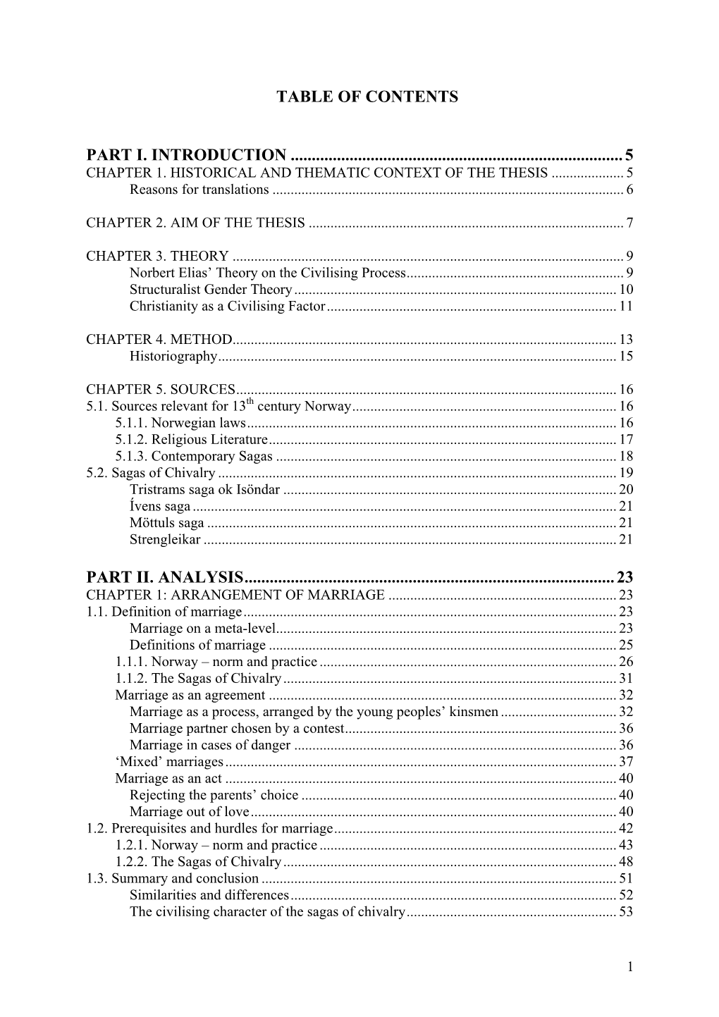 Table of Contents Part I. Introduction