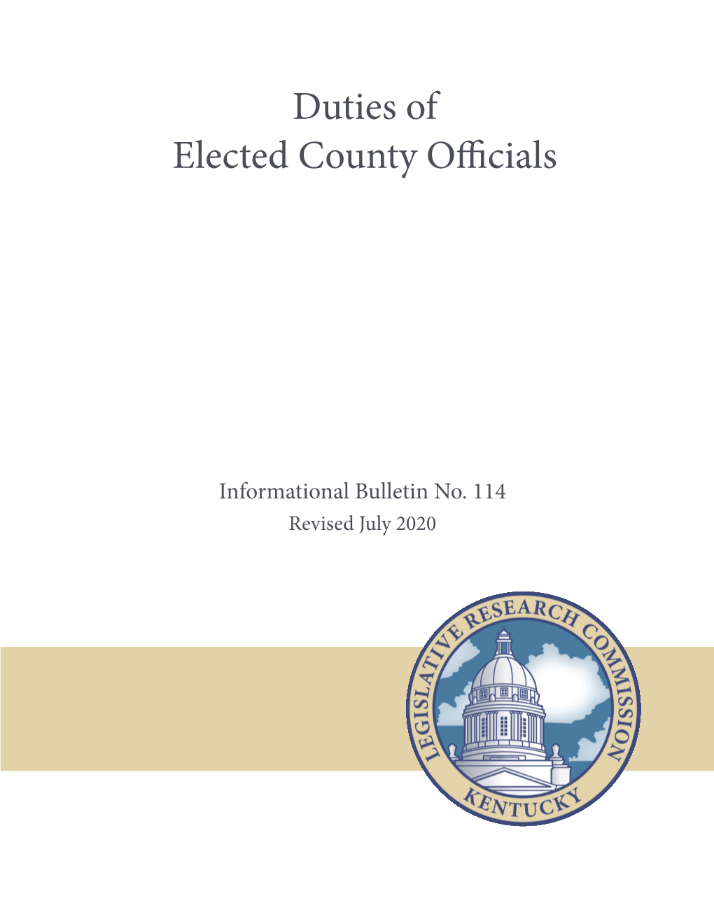 Duties of Elected County Officials