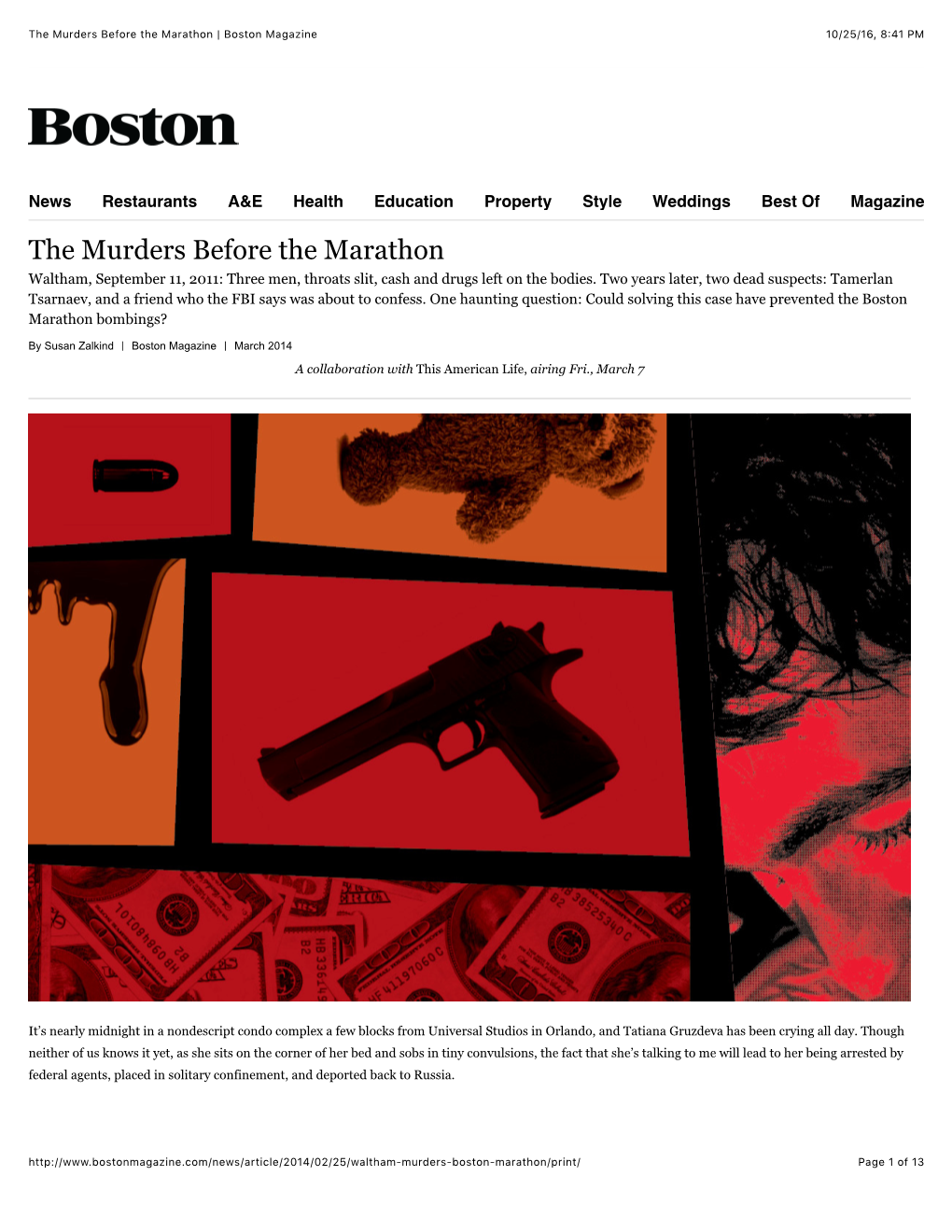 The Murders Before the Marathon | Boston Magazine 10/25/16, 8*41 PM