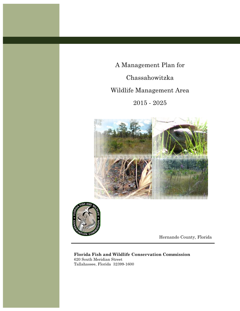 Management Plan for Chassahowitzka Wildlife Management Area