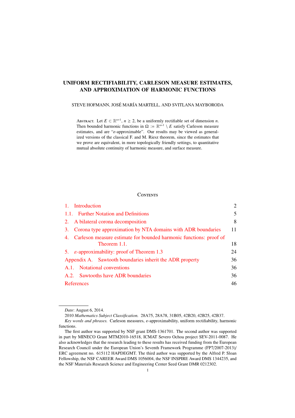 Uniform Rectifiability, Carleson Measure Estimates, and Approximation of Harmonic Functions