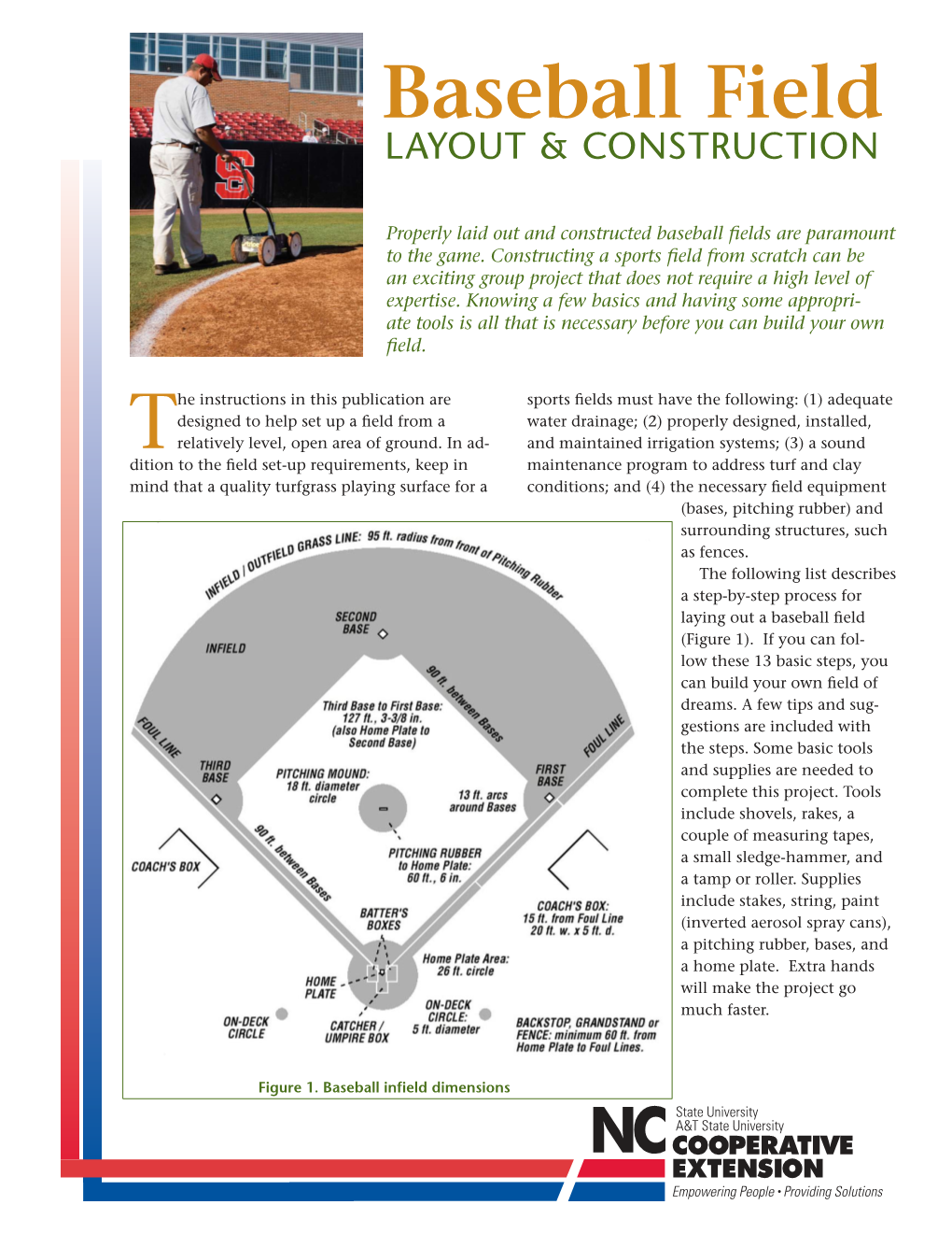 BASEBALL FIELD LAYOUT Field & CONSTRUCTION LAYOUT & CONSTRUCTION