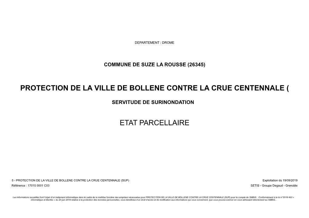 Protection De La Ville De Bollene Contre La Crue Centennale (