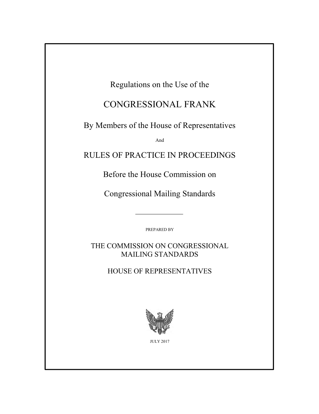 Congressional Frank