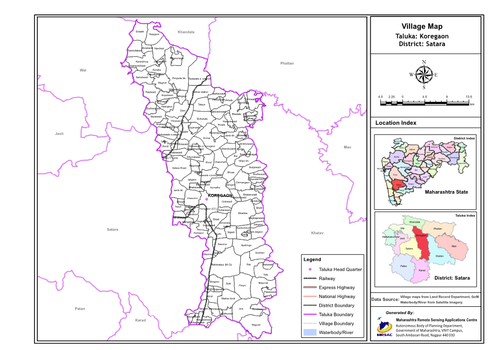 Village Map Solashi Khandala Naygaon Taluka: Koregaon District: Satara Moreband Nandwal Randullabad