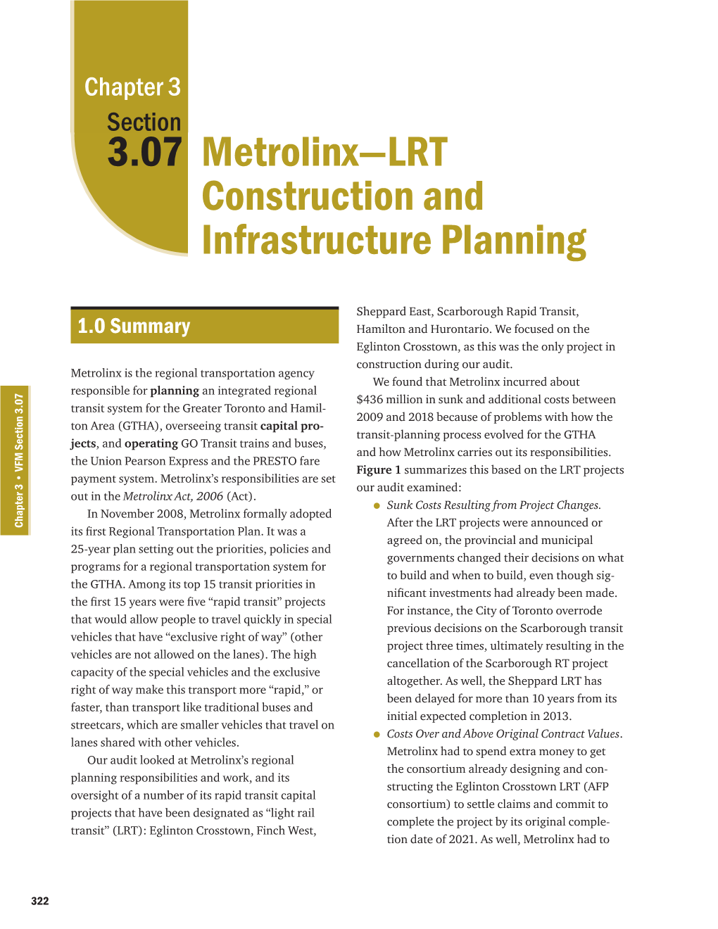 3.07 Metrolinx—LRT Construction and Infrastructure Planning