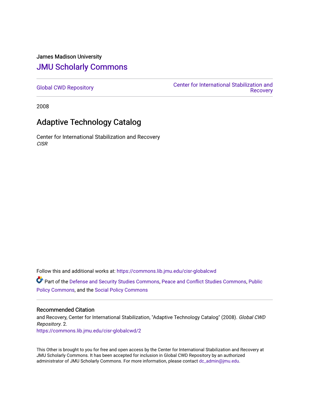 Adaptive Technology Catalog