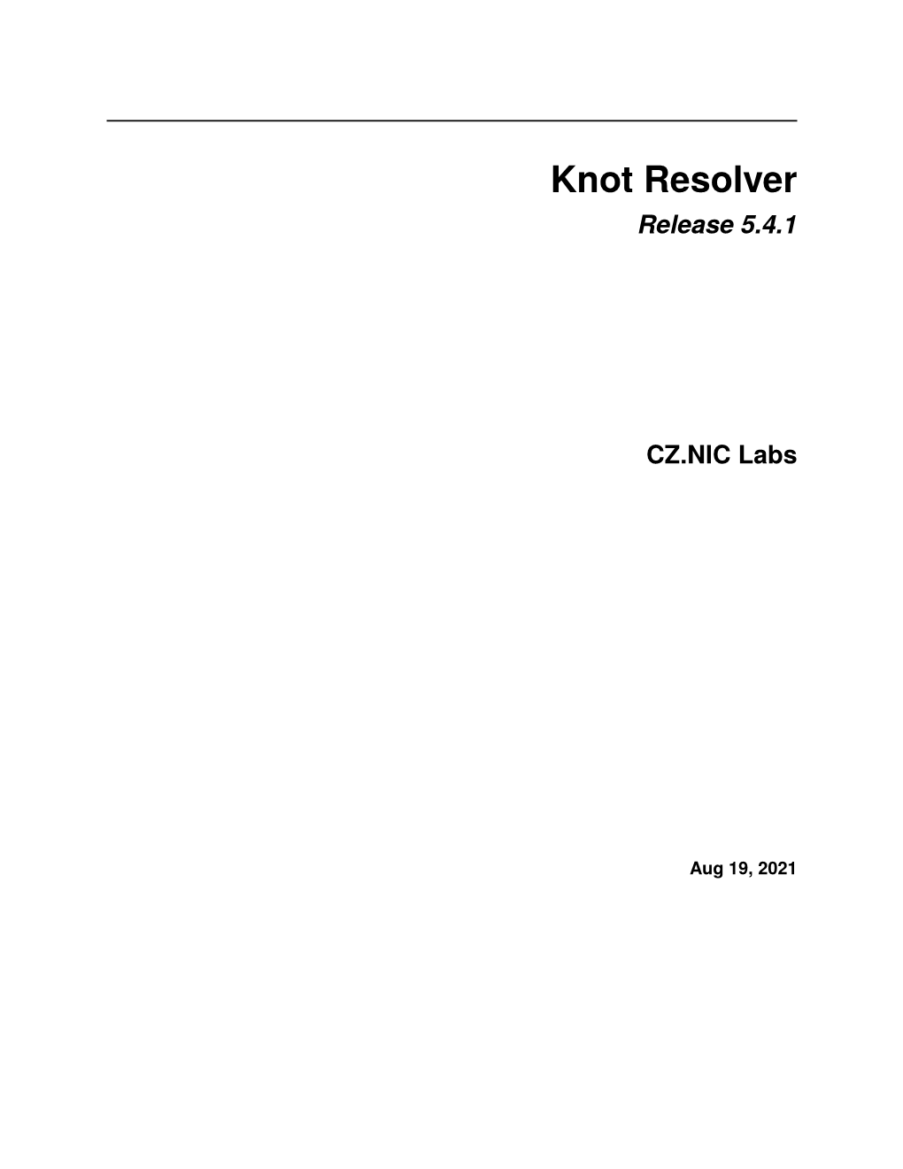 Knot Resolver Release 5.4.1