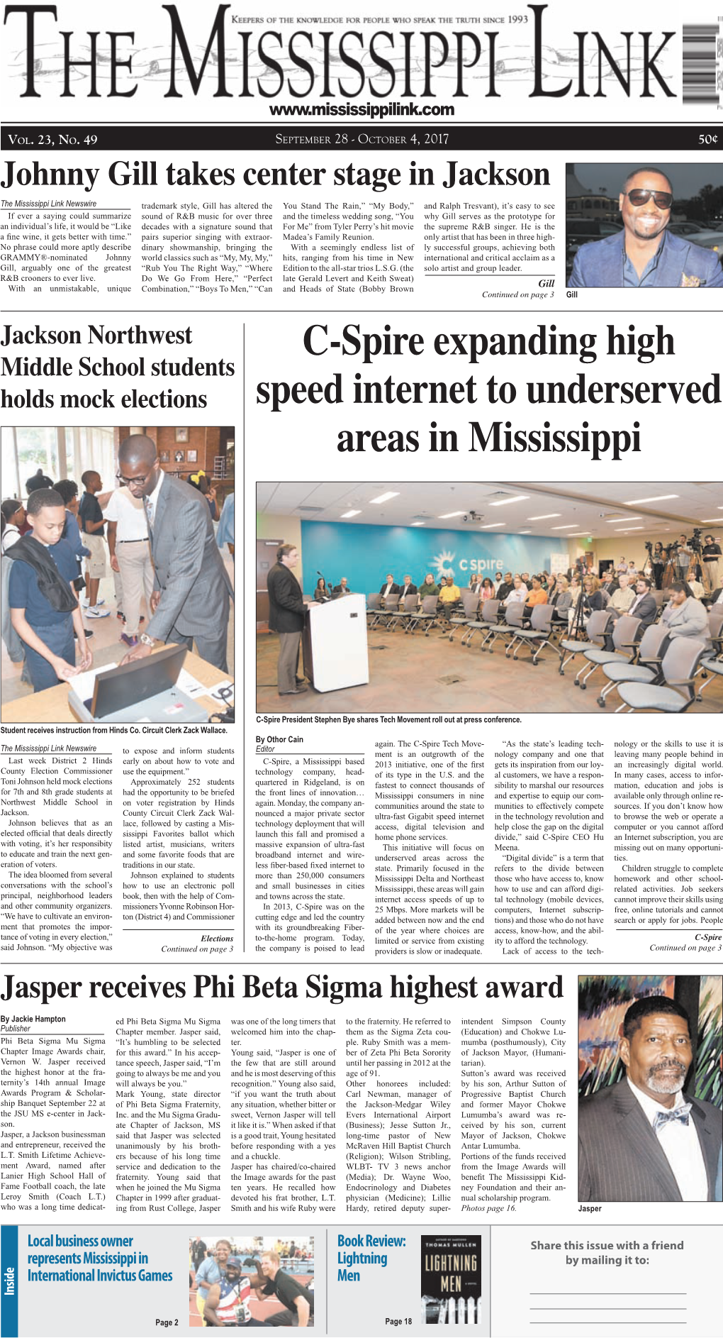 C-Spire Expanding High Middle School Students Holds Mock Elections Speed Internet to Underserved Areas in Mississippi