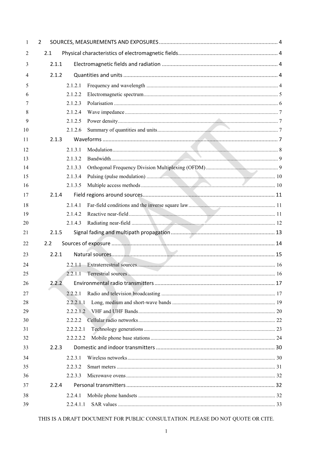 Sources, Measurements and Exposures