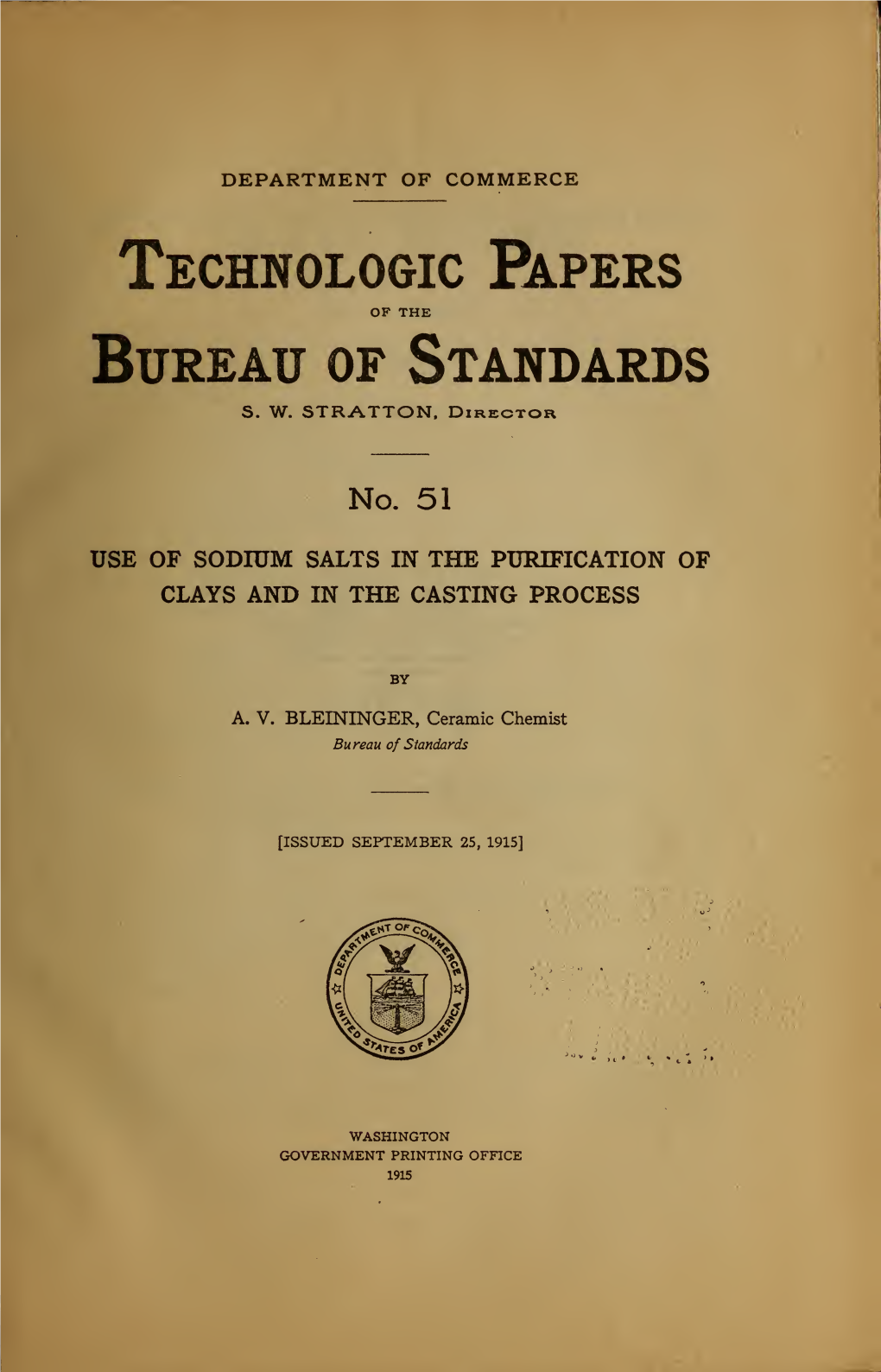 Use of Sodium Salts in the Purification of Clays and in the Casting Process