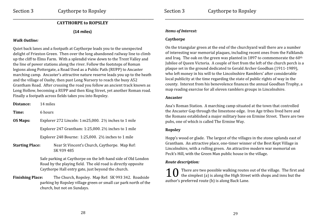 Danelaw Way 3 Caythorpe to Ropsley.Pdf