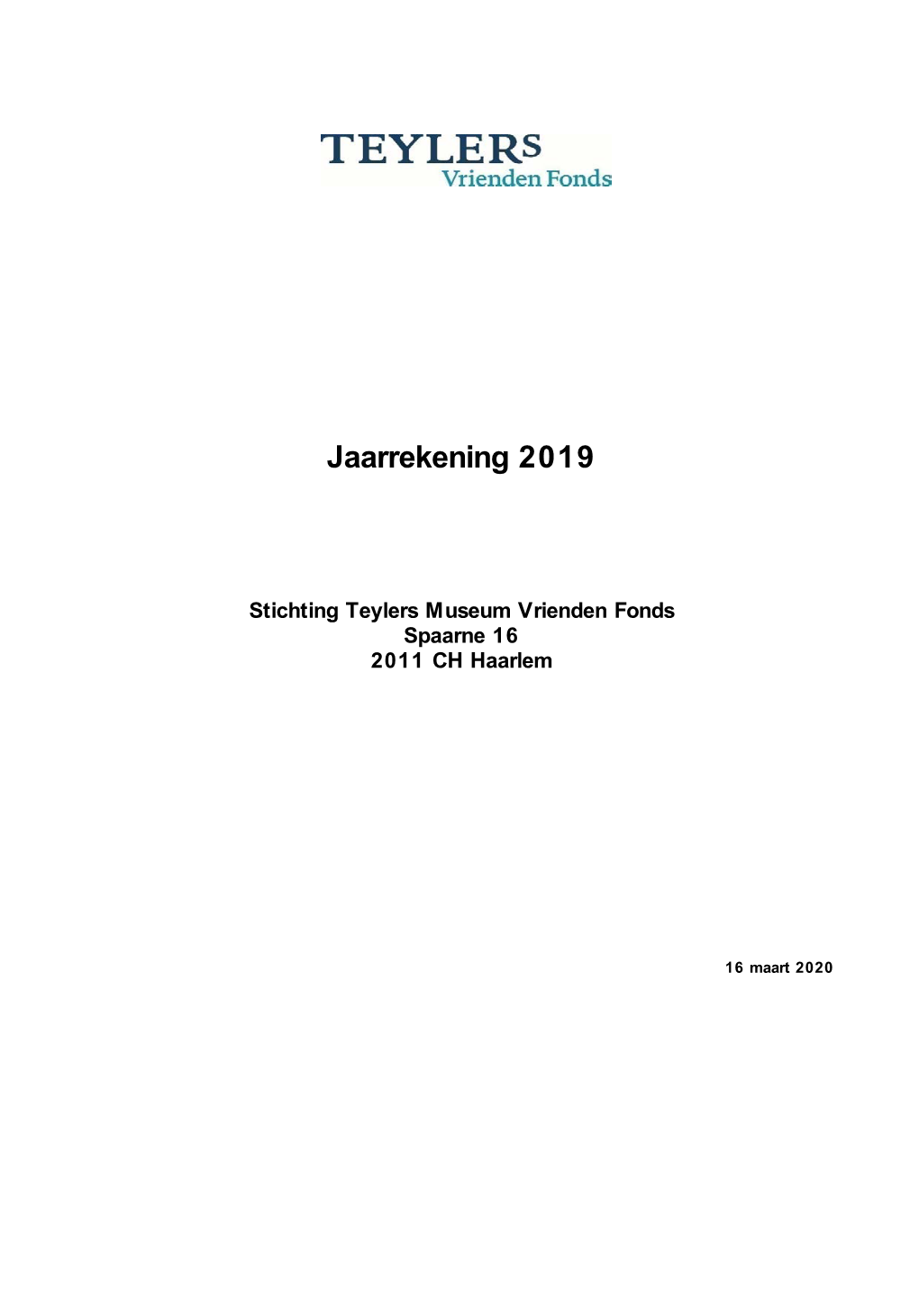 Jaarrekening 2019