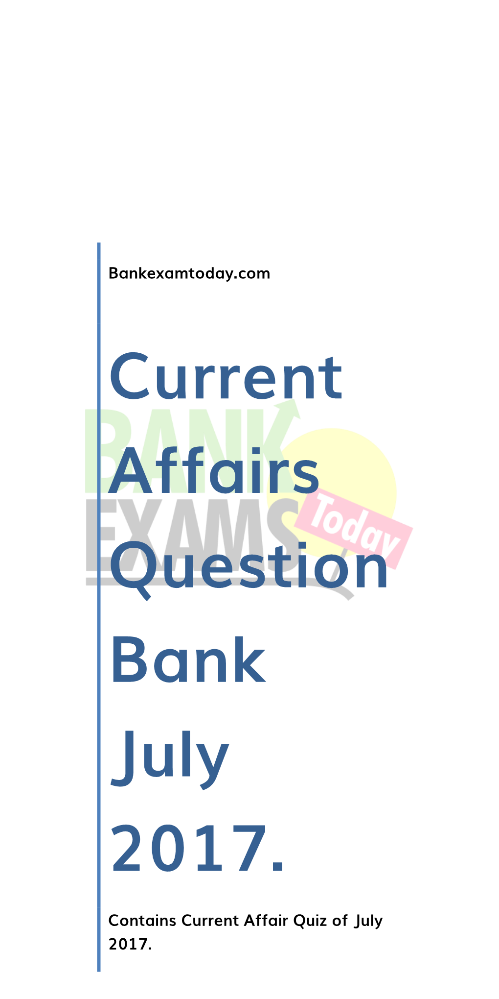 Current Affairs Question Bank July 2017