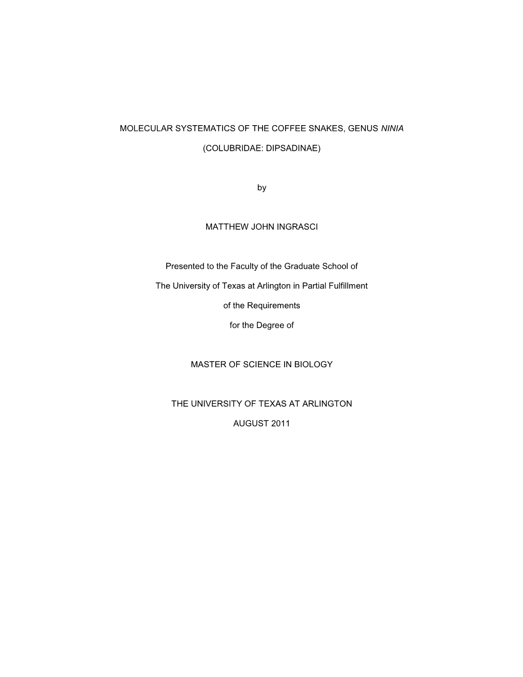 University of Texas at Arlington Dissertation Template