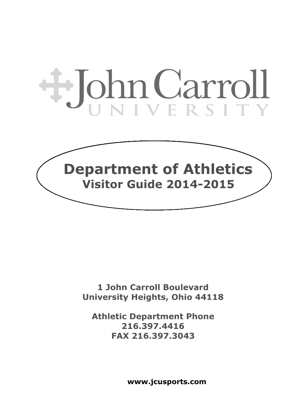 Department of Athletics Visitor Guide 2014-2015