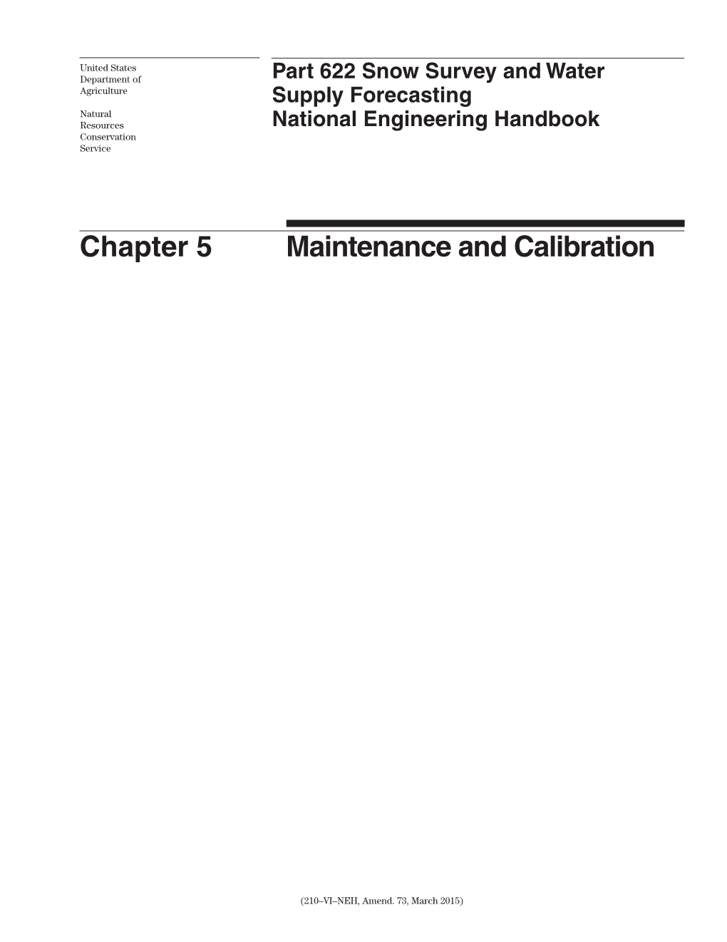 Chapter 5 Maintenance and Calibration