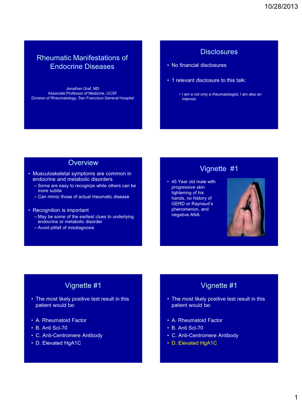 Systemic Diseases with Rheumatic Manifestations