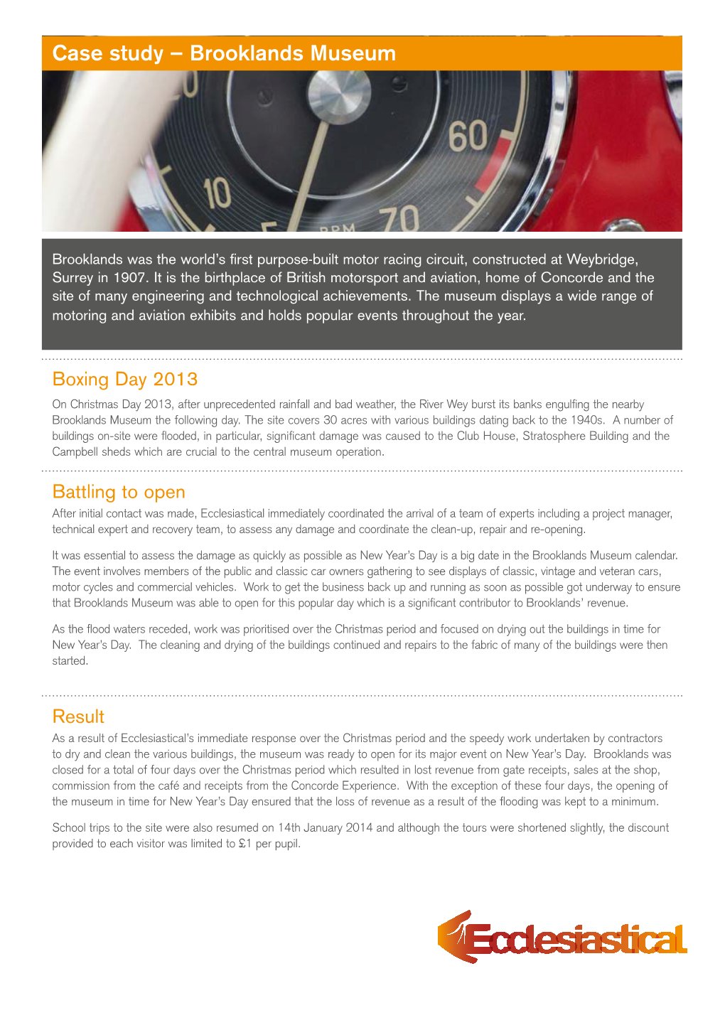 Case Study – Brooklands Museum