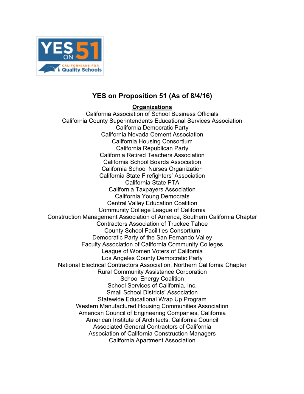 YES on Proposition 51