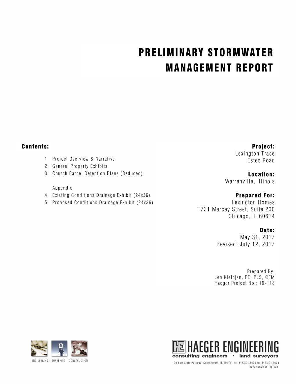 Preliminary Stormwater Management Report