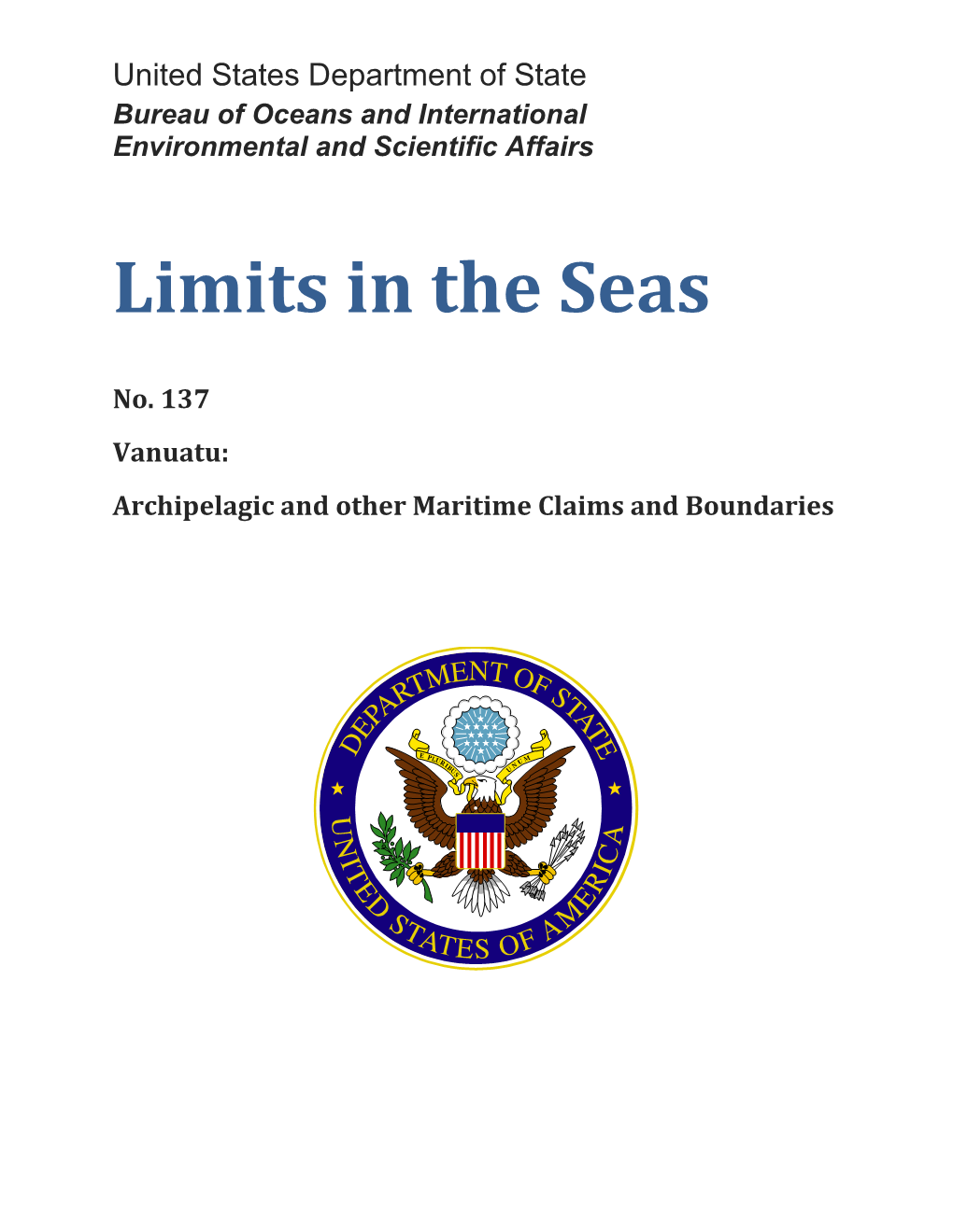 LIS-137 Vanuatu: Archipelagic and Other Maritime Claims And