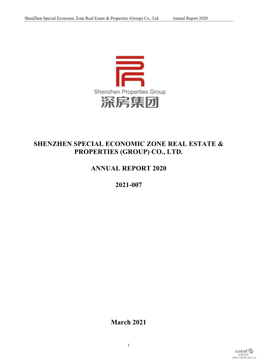(GROUP) CO., LTD. ANNUAL REPORT 2020 2021-007 March 2021