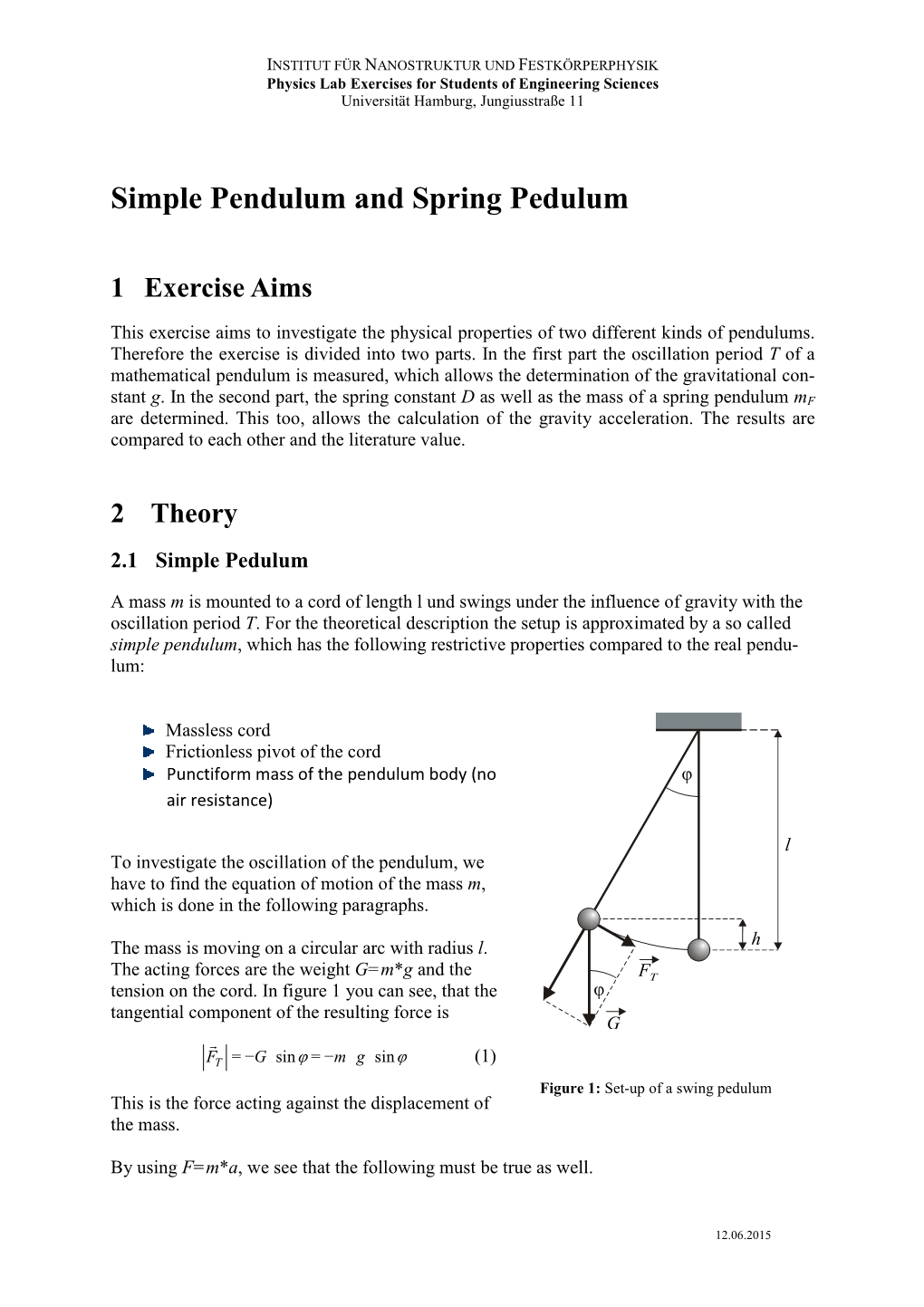 Simple Pendulum and Spring Pedulum